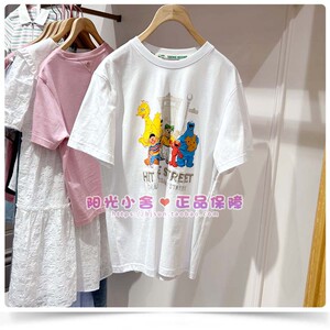 TeenieWeenie小熊24夏可爱芝麻街宽松款T恤TTRA242502L RA242502L
