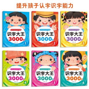 识字大王3000字全套6册幼小衔接识字启蒙书