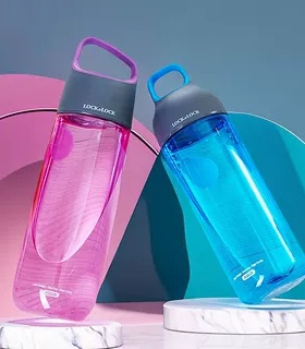 微瑕疵乐扣乐扣水杯塑料运动便携学生带手提茶隔防漏HLC836随手杯