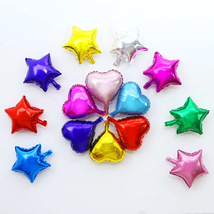 五角星结婚爱心形聚会铝膜气球
