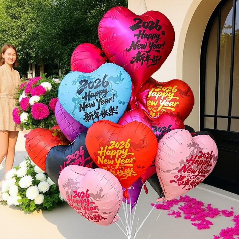 2026跨年放飞新年心形铝膜气球喜庆节日装饰室内铝膜气球18寸爱心,节庆用品/礼品,气球,淘宝优惠券,粉丝福利购,淘宝优惠卷