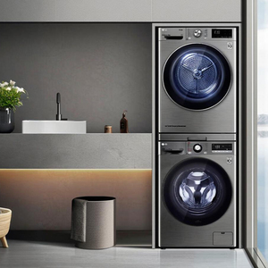 LG热泵洗烘塔套装FCW13Y4P+RH10V9PV2W洗衣干衣机FG13BV4/FN231QH