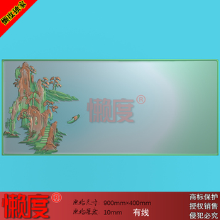 2021創(chuàng)意新款 精品茶臺(tái)精雕圖石雕茶海木雕電腦雕刻圖山水茶盤015