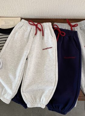 英国KABEI TREE儿童裤子2026新款春秋季男女童运动卫裤宝宝休闲裤