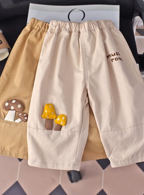 英国KABEI TREE儿童裤子2026新款春秋季男女童宽松休闲裤洋气长裤