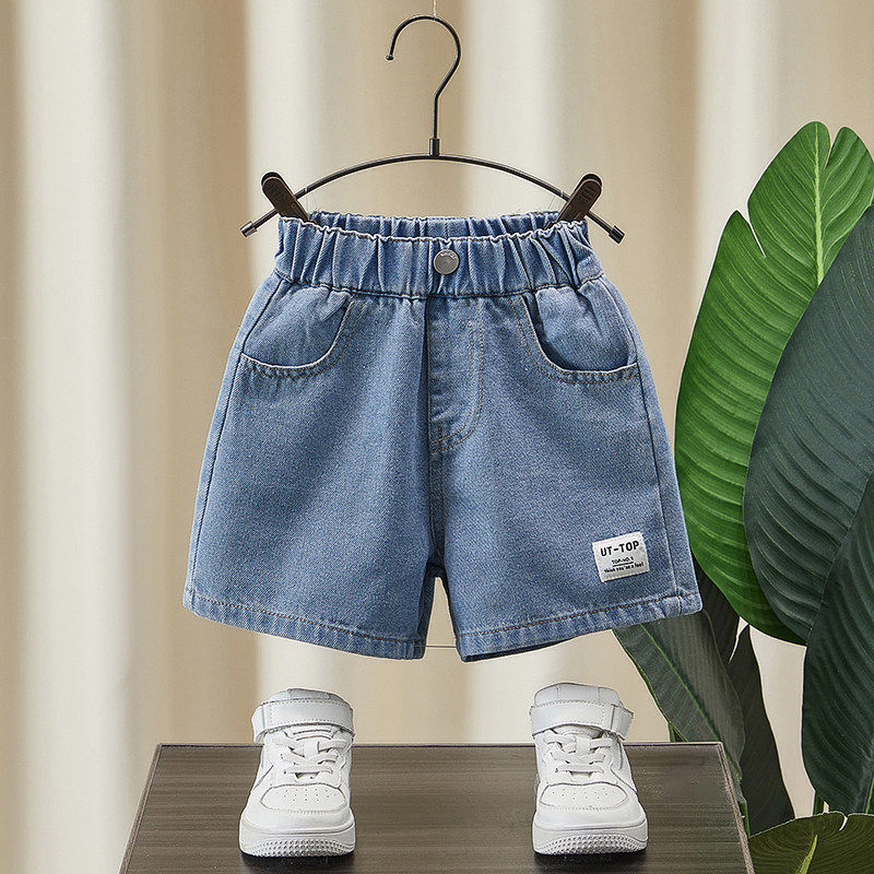 英国KABEI TREE男童短裤儿童牛仔裤2026新款夏薄宝宝微喇洋气裤子