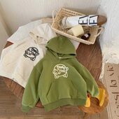 英国KABEI TREE儿童连帽卫衣春秋季 男女童宝宝洋气上衣宽松外套潮