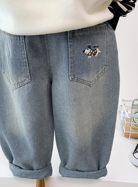 英国KABEI TREE男童牛仔裤春秋季新款柔软裤子帅气长裤休闲百搭