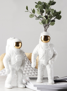 ins网红家居太空人创意北欧花瓶