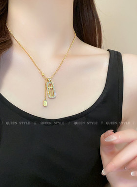 新中式如意算盘项链女独特小众