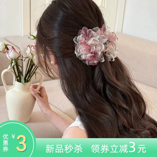 2026新款晕染花朵高级感抓夹头饰