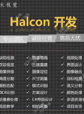 Halcon代做图像处理缺陷检测字符识别测量标定机器视觉深度学习