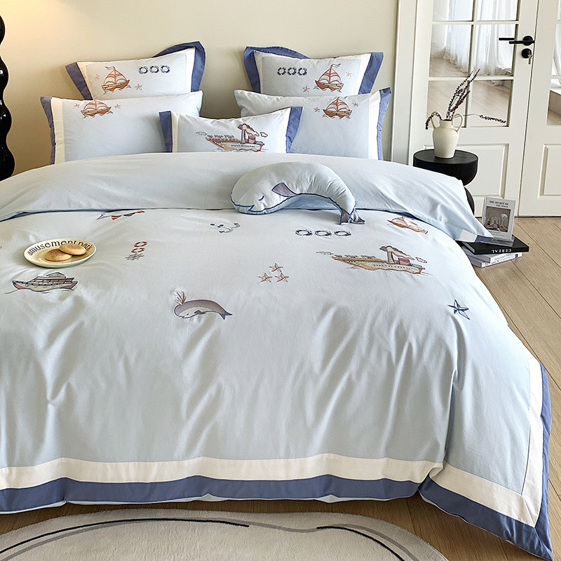 男孩子卡通四件套120支加厚磨毛