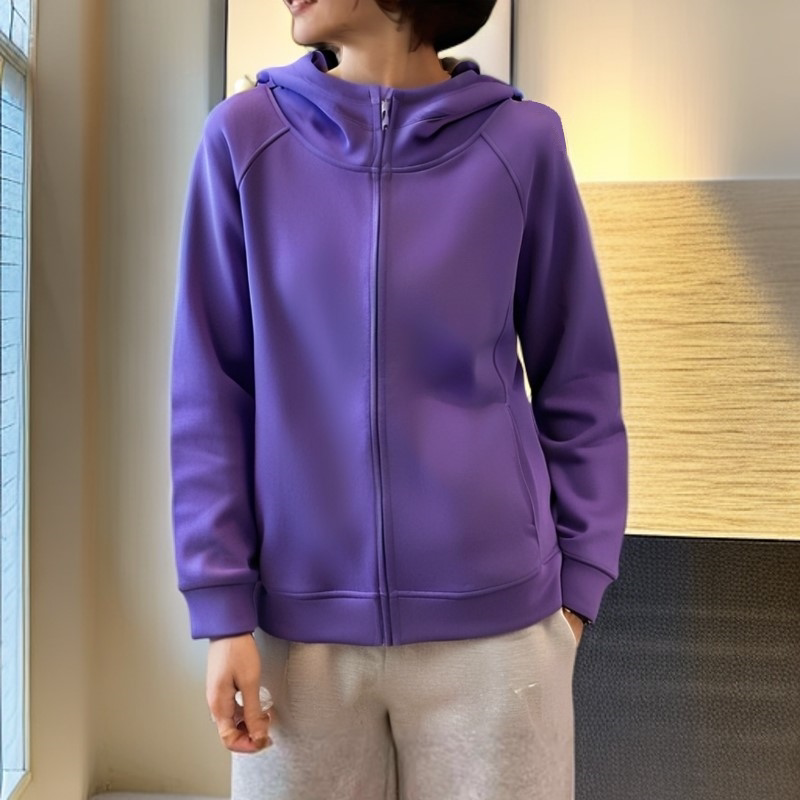 时尚春秋新款韩版慵懒风休闲大码春季薄款开衫外套连帽拉链卫衣