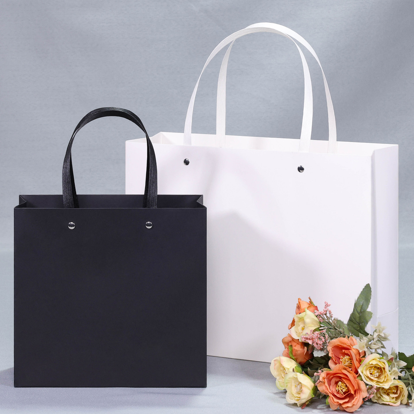 加厚牛皮纸袋高档礼品袋黑色购物袋衣服包装纸袋定做服装店手提袋