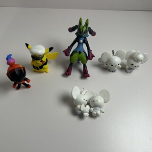 正版散货日版BANDAI宝可梦精灵球 闪光路卡利欧皮卡丘挂件4弹扭蛋