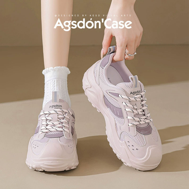 奥古狮登紫色超轻便软底运动鞋秋