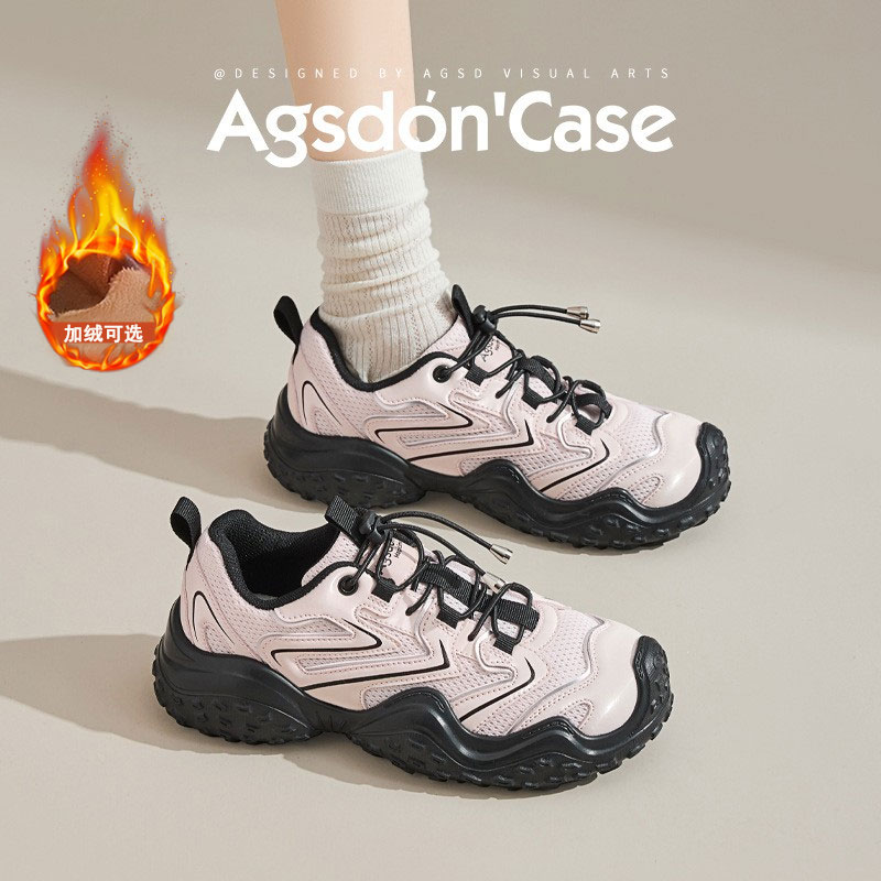 奥古狮登秋冬加绒软底轻便登山鞋