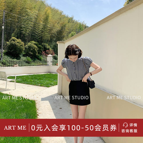 ARTME瓜瓜学院风娃娃领复古衬衫