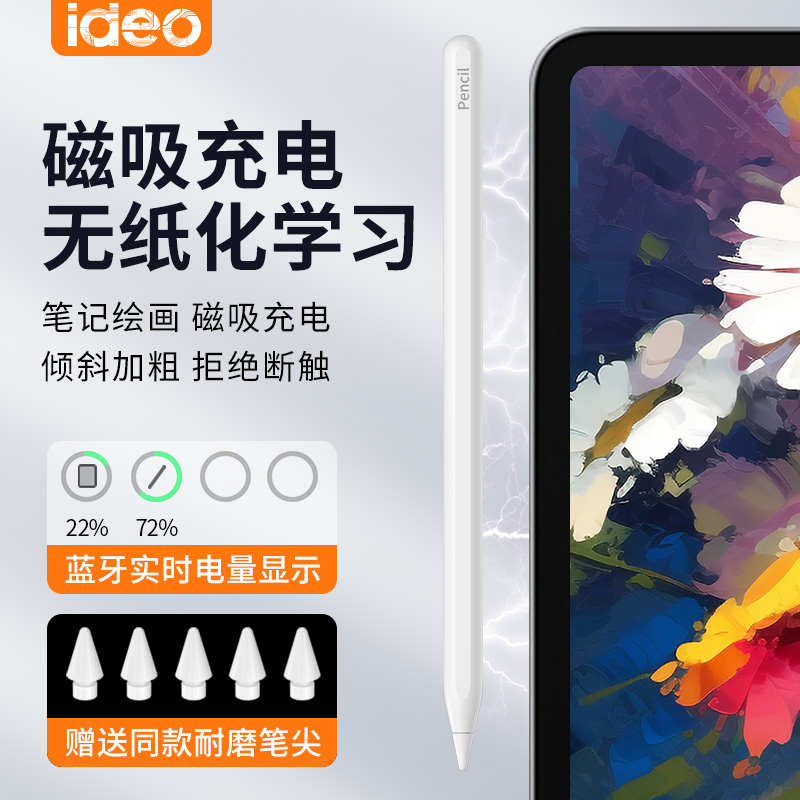 IDEO适用苹果ipad蓝牙手写电容笔