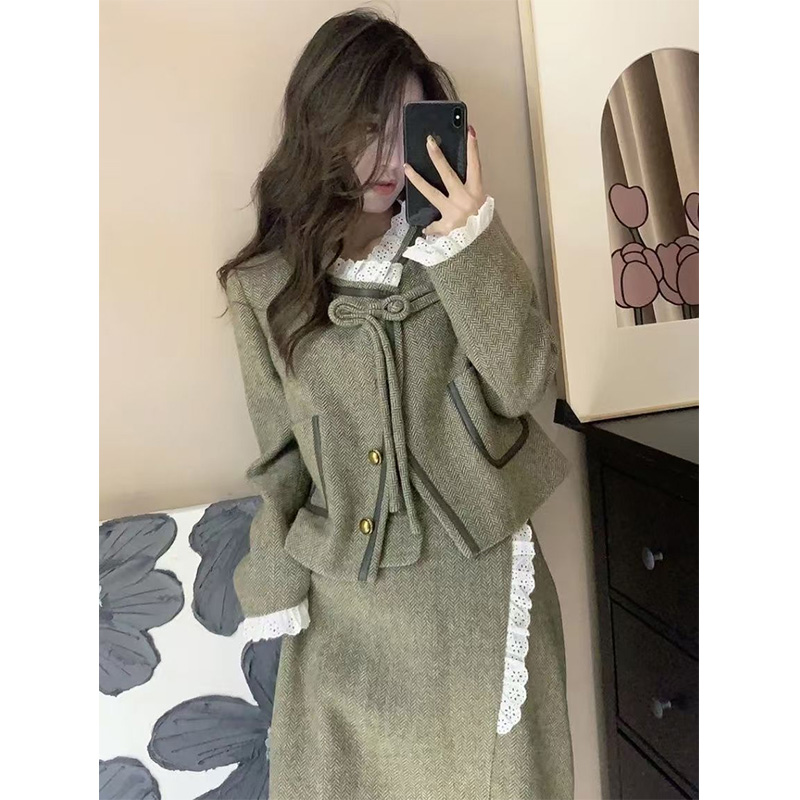 半身裙小香风两件套高级感秋冬