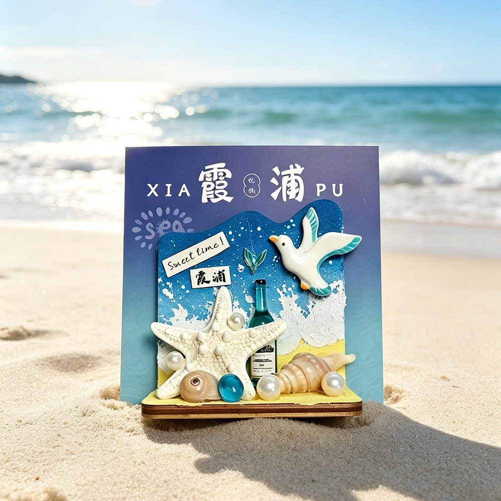 限定手工霞浦冰箱贴海洋贝壳海星海螺海鸥旅游文创纪念品伴手礼物