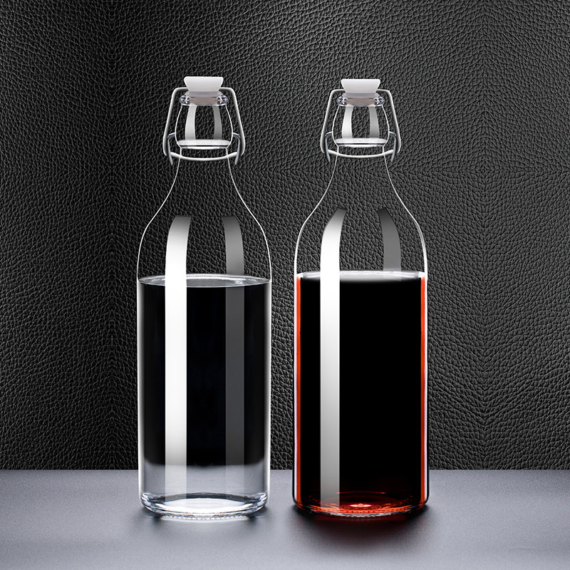 喜碧玻璃瓶子红酒瓶空瓶酿葡萄酒牛奶瓶泡酒瓶密封瓶酵素瓶果酒瓶