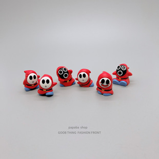 无聊了摆摆马里奥害羞小子桌面情绪稳定小摆件电脑工位装 饰品礼物