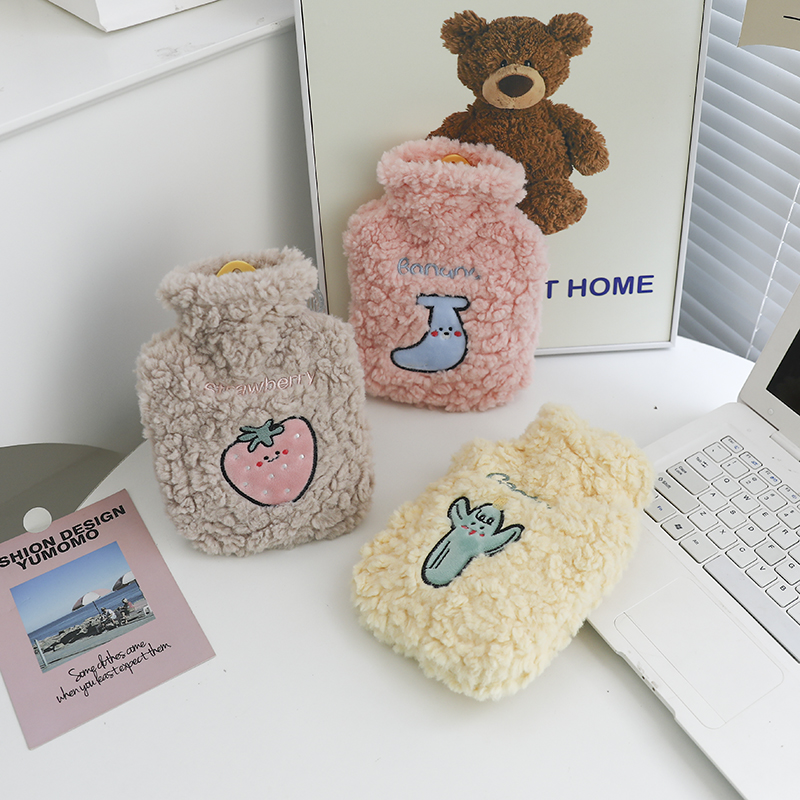 可爱迷你毛绒热水袋女生暖脚注水暖灌水小号加厚防爆暖手宝学生