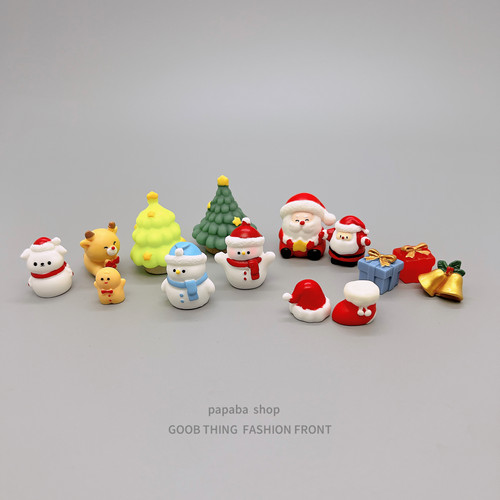 圣诞雪人圣诞树治愈小摆件