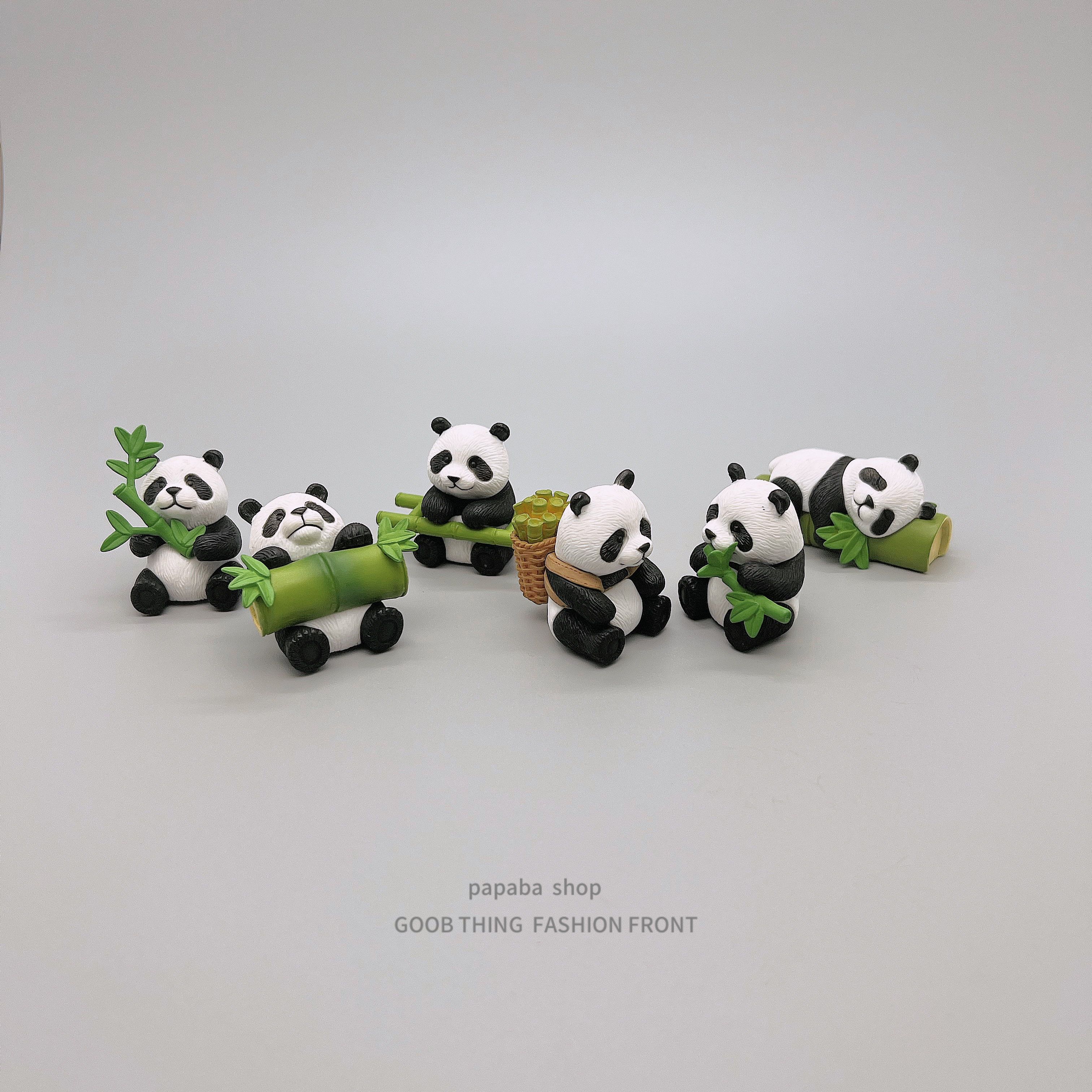 无聊了熊猫小摆件工位公仔
