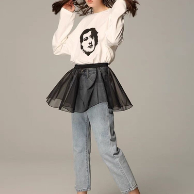 Niche designstudio艺术芭蕾温柔气质层叠网纱仙女长短款半身裙