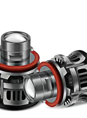 汽车激光LED灯泡H7H4高亮透镜黄白光远近光H8H119006H712V通用