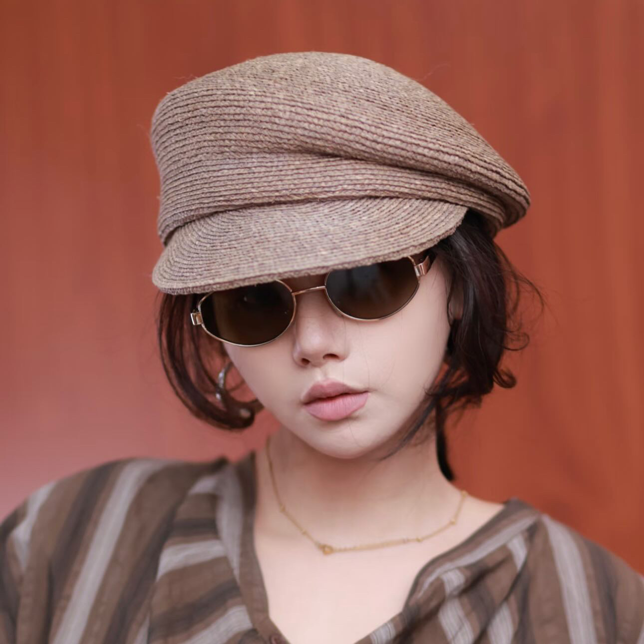 罗猪猪/【拉菲草CA4】防晒草帽子女鸭舌帽2025新款夏季