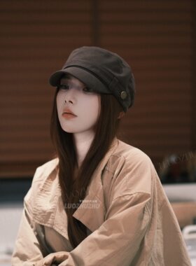 罗猪猪【骑士ins 】26年春秋文艺休闲气质鸭舌帽出游通勤逛街时尚
