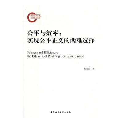 公与效率:实现公正义的两难选择:the dilemma of realizing equity and justice杨宝国公与效率研究哲学宗教书籍