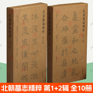 北朝墓志精粹第一辑+第二辑全10册 魏碑字帖墓志拓片上海书画北魏书法作品毛笔书法字帖书法篆刻艺术北魏书法资料 书法碑帖书籍