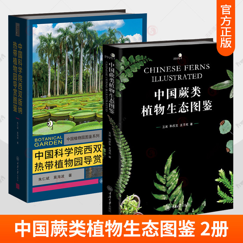 中国蕨类植物生态图鉴+中国科学院西双版纳热带植物园导赏图鉴 生态图鉴 王波 孙庆文 王泽欢 朱仁斌 等著 重庆大学出版社