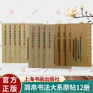 居延新简+武威汉简+玉门关地湾汉简书法合集全12册 简帛书法大系上海书画秦汉简牍汉简集字 竹简放大释文  篆刻书法爱好者临习临摹
