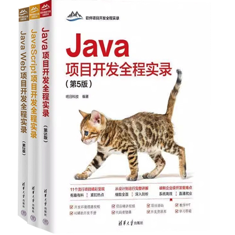 3册任选】项目开发全程实录 java web+Java script+Java 项目软件 软件工程开发 编程语言程序设计图书籍 清华大学出版社