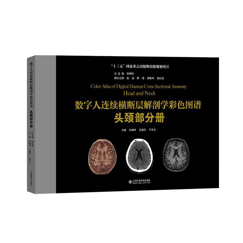 数字人连续横断层解剖学彩色图谱:头颈部分册:Head and neck书刘树 医药卫生书籍