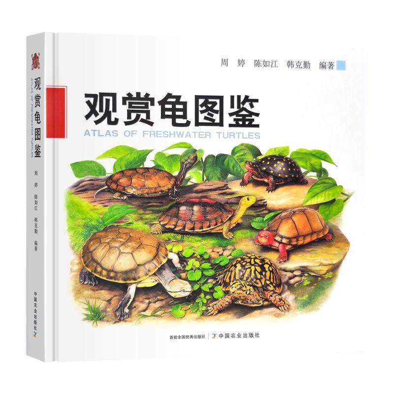 观赏龟图鉴  观赏龟养殖 快速识别龟类方法200种水栖龟类中文名特征观赏特点彩图展示背部腹部体色斑纹形态特征养殖观赏龟方式书籍