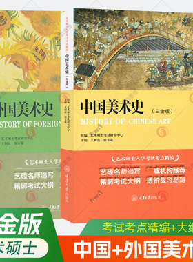 2册 中国美术史+外国美术史 白金版 新版 王树良艺术硕士入学考试考点精编考研教材初学艺术学概论入门教材书精解考试大纲考研复习