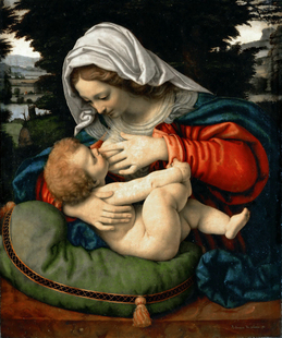 世界名画Andrea Madonna and Child42x50厘米 Solario