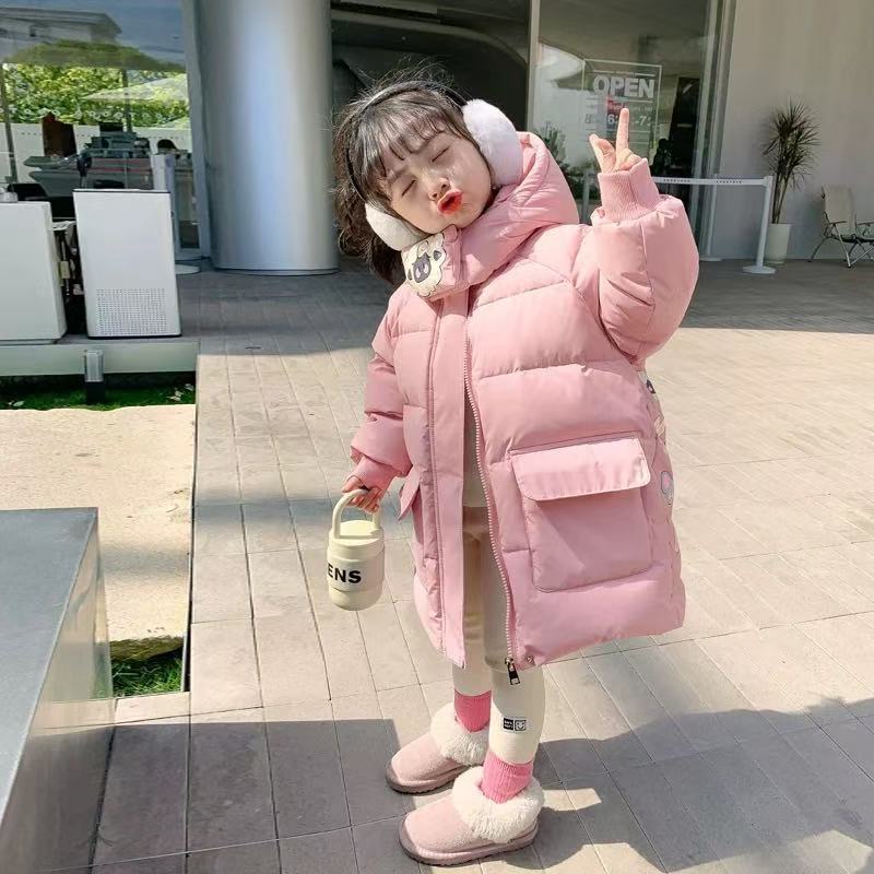 可爱洋气女童棉服加厚保暖冬季儿童外套中长款小女孩棉袄宝宝外套