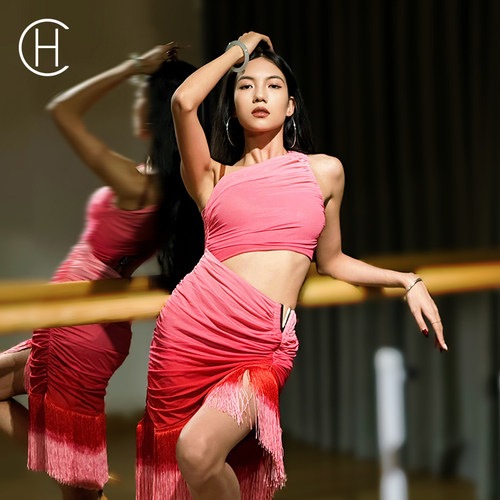 HCdance/皇朝舞蹈渐变网纱连衣裙