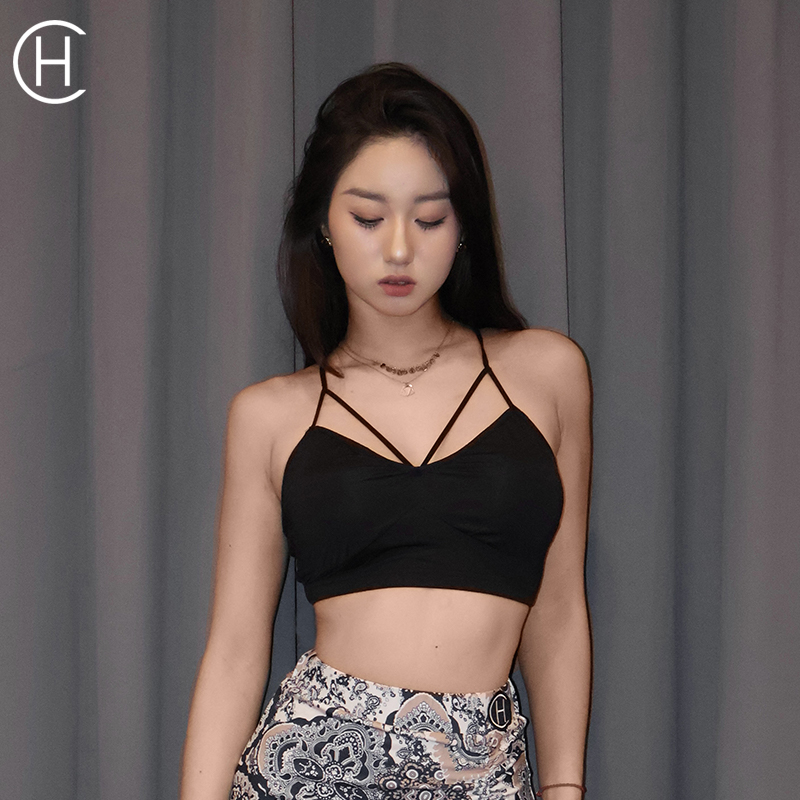 HCDANCE拉丁舞服新款女成人练功服上衣带胸垫吊带背心DS003