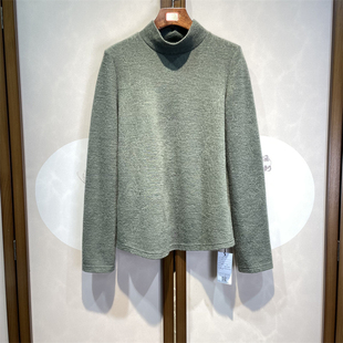 单穿内搭显瘦上衣24 羊毛混纺纯色百搭立领打底衫 春秋款