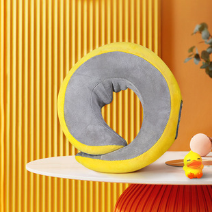 U形按摩便携枕头 智能按摩枕逗号枕 新款 G.DUCK小黄鸭电动按摩枕