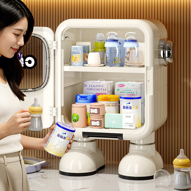 奶瓶收纳盒桌面置物架加厚杯子整理架侧开门防尘收纳箱卡通化妆盒,收纳整理,其他收纳盒,淘宝优惠券,粉丝福利购,淘宝优惠卷